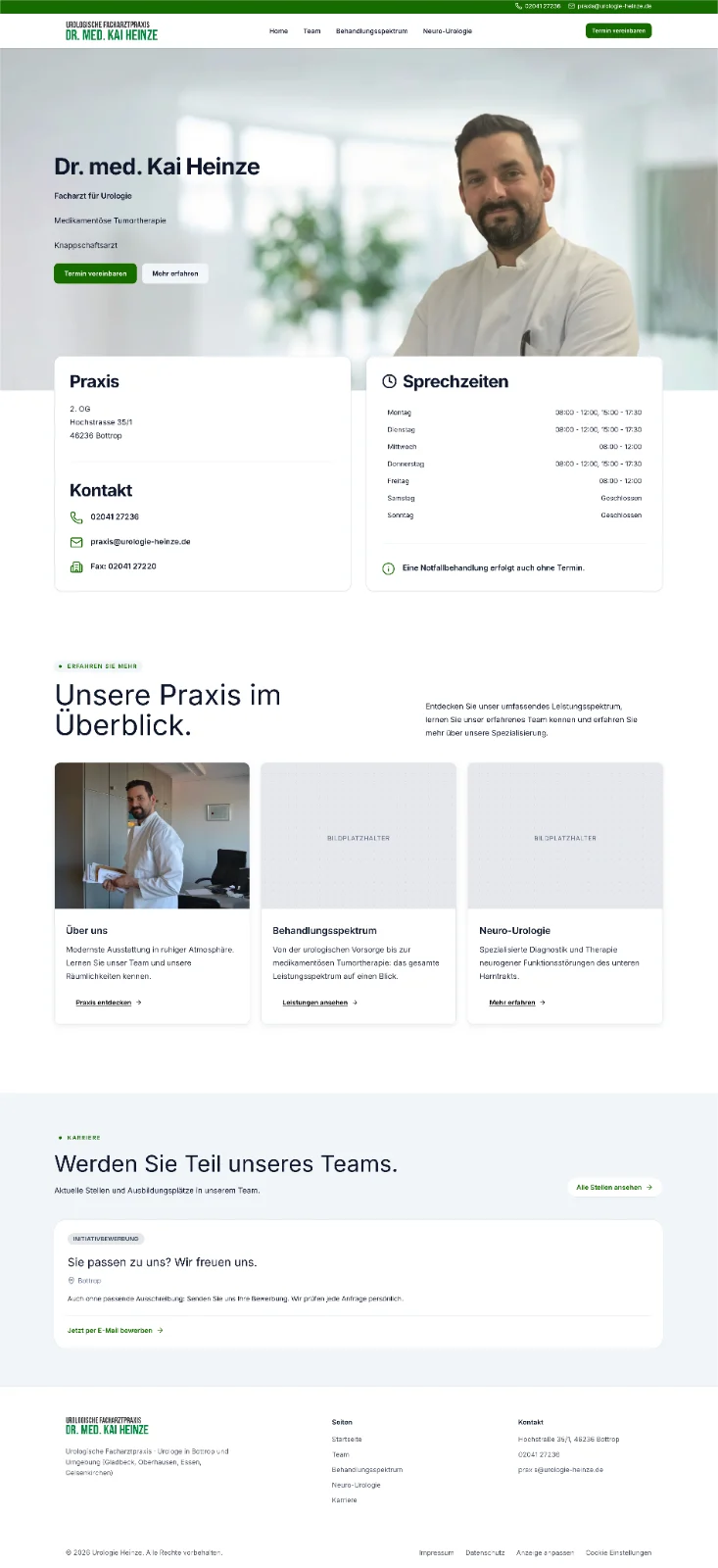 Website-Projekt Studio Nordlicht